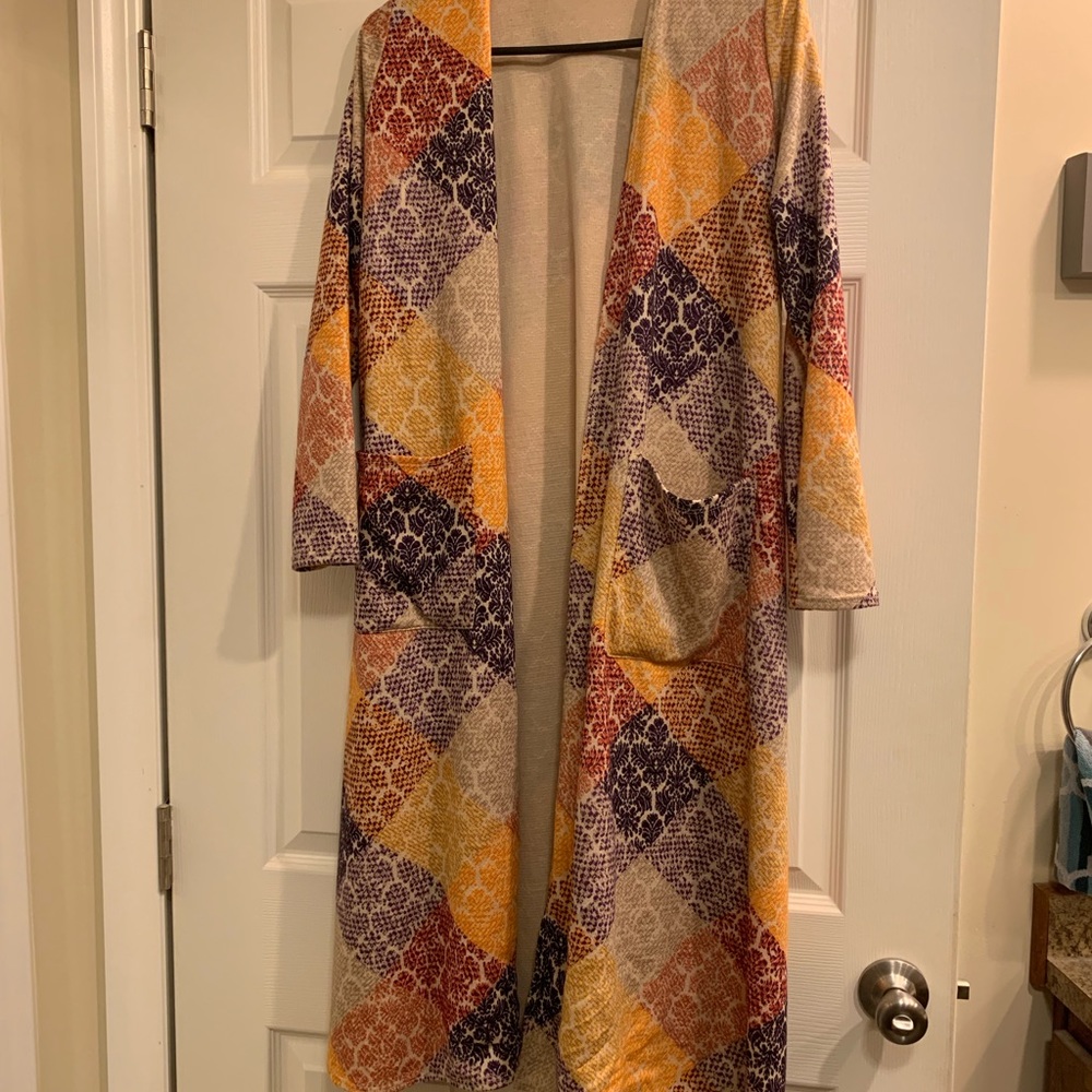 Lularoe Small Sarah Jacquard Cardigan Duster